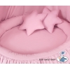 Hangende Klamboe + Nest met Volant + Kussens Roze Voor Meisjes