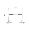 Hindernis voor Stokpaarden 80 cm met Stang 50mm Blauw