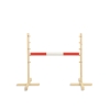Hindernis voor Stokpaarden 80 cm met Stang 50mm Rood