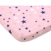 Hoeslaken 60x120cm Katoen voor Ledikant Blauw Roze Sterren