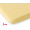 Hoeslaken van Frotte (Badstof) voor Ledikant 140x70 cm Geel