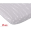 Hoeslaken van Katoen voor Ledikant 120x60 cm Grijs Polkaprikker