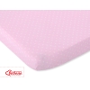 Hoeslaken van Katoen voor Ledikant 140x70 cm Roze Polkaprikker