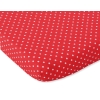 Hoeslaken voor Ledikant 120x60 cm Katoen Rood Polkaprikker