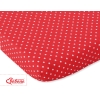 Hoeslaken voor Ledikant 120x60 cm Katoen Rood Polkaprikker