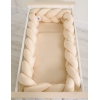 Hoofdbeschermer Gevlochten 360cm Ledikant Beige