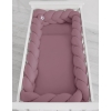 Hoofdbeschermer Gevlochten 360cm Ledikant Pastelviolet