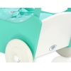 Houten Poppenwagen met Dekentje Mint Wit