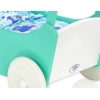 Houten Poppenwagen met Dekentje Mint Wit