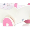 Houten Poppenwagen met Dekentje Wit