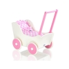 Houten Poppenwagen met Dekentje Wit