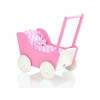 Houten Poppenwagen met Dekentje Wit