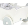 Houten Poppenwagen met Dekentje Wit Grijs