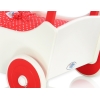 Houten Poppenwagen met Dekentje Wit Rood