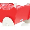 Houten Poppenwagen met Dekentje Wit Rood