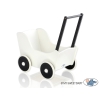Houten Poppenwagen met Dekentje Wit Zwart