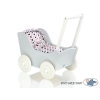 Houten Poppenwagen Wit Grijs