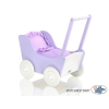 Houten Poppenwagen Wit Purper