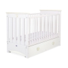 Kinderbed 120x60 cm met Lade - Lorenzo III MAXI Ivoor Wit