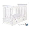 Kinderbed 120x60 cm met Lade - Lorenzo III MAXI Wit Grijs