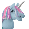 Kleine eenhoorn  stok Blauw met gekleurde Manen