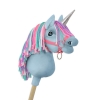 Kleine eenhoorn  stok Blauw met gekleurde Manen
