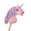 Kleine eenhoorn  stok Roze met gekleurde Manen