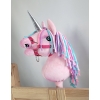 Kleine eenhoorn  stok Roze met gekleurde Manen