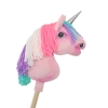 Kleine eenhoorn  stok Roze met Roze manen