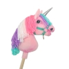 Kleine eenhoorn  stok Roze met Roze manen