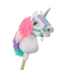 Kleine eenhoorn  stok Wit met Roze manen