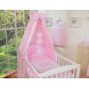 Kleine Prinzessin BabybettwäscheSet 5-tlg mit Himmel -  rosa