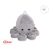 Knuffelige Octopus met Rammelaar Grijs