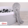 Knuffelige Octopus met Rammelaar Grijs