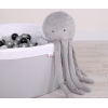 Knuffelige Octopus met Rammelaar Grijs