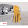 Knuffelige Octopus met Rammelaar Honing Mosterd