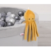Knuffelige Octopus met Rammelaar Honing Mosterd