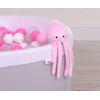 Knuffelige Octopus met Rammelaar Roze
