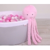 Knuffelige Octopus met Rammelaar Roze