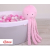 Knuffelige Octopus met Rammelaar Roze