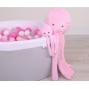Knuffelige Octopus met Rammelaar Roze