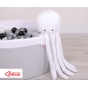 Knuffelige Octopus met Rammelaar Wit