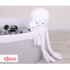 Knuffelige Octopus met Rammelaar Wit