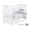 Ledikant 120x60 cm - Lorenzo III Wit Grijs