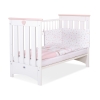 Ledikant 120x60 cm - Lorenzo III Wit Pastelroze