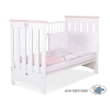 Ledikant 120x60 cm - Lorenzo III Wit Pastelroze