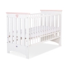Ledikant 120x60 cm - Lorenzo III Wit Pastelroze