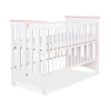 Ledikant 120x60 cm - Lorenzo III Wit Pastelroze