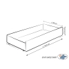 Ledikant met Lade 120x60 cm - Glamour STANDARD Glamour