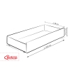 Ledikant met Lade 120x60 cm - Harten STANDARD